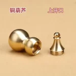 Brass Red Rope Copper Coin Chinese Zodiac Gourd Keychain-1