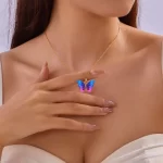 Colorful Butterfly Chain Necklace Pendant-2