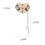 Hollow flower ping an lock brooch-1