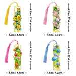Metal hollow flower tassel bookmark-1