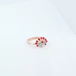 Sterling silver Beijing Opera Huadan facial makeup Ring