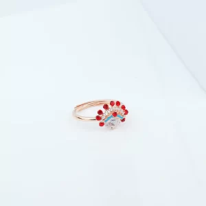 Sterling silver Beijing Opera Huadan facial makeup Ring