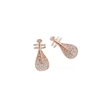 925 Sterling silver pipa inlaid zircon earrings-1