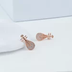 925 Sterling silver pipa inlaid zircon earrings