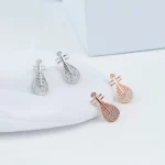 925 Sterling silver pipa inlaid zircon earrings-3