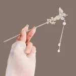 Flower Butterfly tassel Hairpin