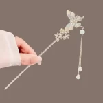Flower Butterfly tassel Hairpin-2