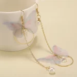 Asymmetric Colorful Butterfly Pendant Earrings-1