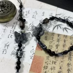 Black Butterfly Bead Adjustable Bracelet-2