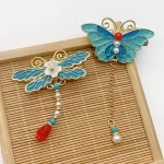 Blue Butterfly and Dragonfly Decorative Clip Hairpin-1