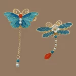 Blue Butterfly and Dragonfly Decorative Clip Hairpin