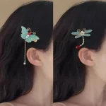 Blue Butterfly and Dragonfly Decorative Clip Hairpin-2