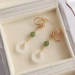 Circular Pendant Clip Earring-1
