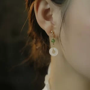 Circular Pendant Clip Earring