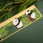 Cute Panda Hollowed-out Ruler Bookmark-2