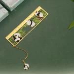 Cute Panda Hollowed-out Ruler Bookmark-3