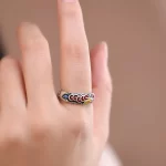 Five Emperor Copper Coins Adjustable Ring-2