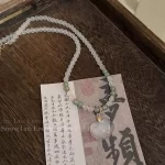 Glass Bead Auspicious Cloud Necklace-1