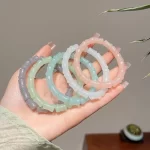 Glaze Imitation Jade Bamboo Beaded Bracelet-3