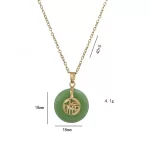 Good Luck Chinese Fu Ping An Buckle Necklace-3