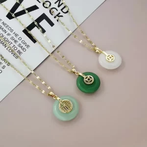 Good Luck Chinese Fu Ping An Buckle Necklace