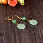 Green Ping An Buckle Donut Earring-1