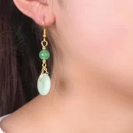 Green Ping An Buckle Donut Earring-2