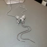 Long Adjustable Butterfly Necklace-3
