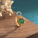 Lotus Jade Bead Opening Adjustable Ring