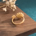Lotus Jade Bead Opening Adjustable Ring-2