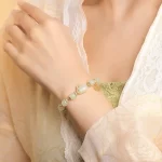 Moon Rabbit Bead Bracelet Necklace Ring Earring