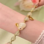 Moon Rabbit Bead Bracelet Necklace Ring Earring-2