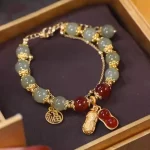 Peanut Bead Bracelet with Chinese Fu Character-3