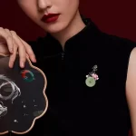 Peony Pipa Brooch With Chinese Character Fu-1