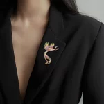 Sparkling Enamel Phoenix Brooch-1