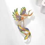 Sparkling Enamel Phoenix Brooch-2