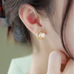 Star Moon Rabbit Earrings-1