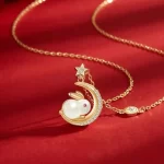 Star Moon Rabbit Necklace-2