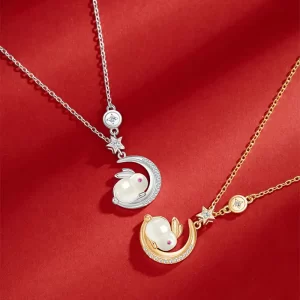 Star Moon Rabbit Necklace
