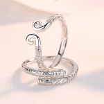925 Silver Tight Hoop Curse Gold Hoop Stick with Adjustable Opening Ring
