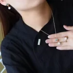 Auspicious Cloud Necklace Stud Earrings Ring Set-1