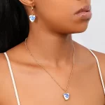Heart Shaped Ceramic Necklace Earring Set-1