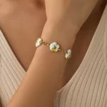 Adjustable Flower Ceramic Bracelet-1