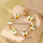 Adjustable Flower Ceramic Bracelet-2