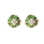 Camellia Ear Stud Earrings-3
