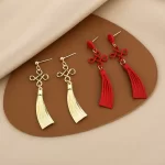 Chinese Knot Tassel Earrings