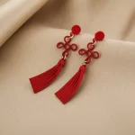 Chinese Knot Tassel Earrings-2