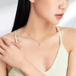925 Silver Bamboo Pendant Necklace-1