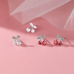 925 Silver Cherry Earrings