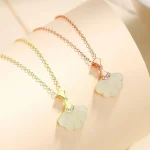 925 Silver Hotan Jade Shell Shape Necklace